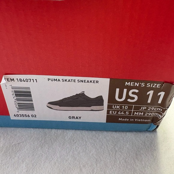 Puma Soft Foam Skate Sneaker Mens Size 11 Gray NEW - Picture 6 of 6